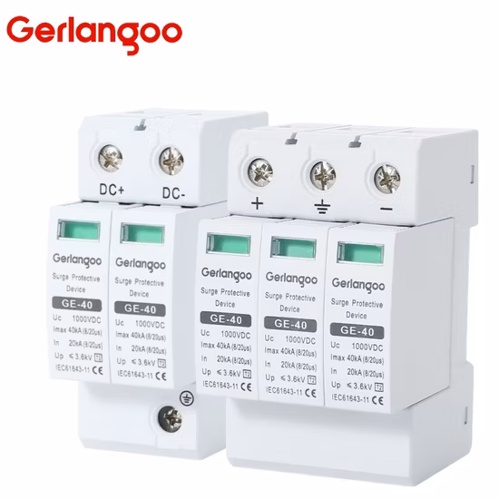 Surge Protector T2 3p 1000V 40ka DC Solar Surge Protective Device