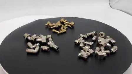 Male Branch Tee Fitting with O-Ring Brass Nicked Fitting, Metal Push in Fitting Camozzi